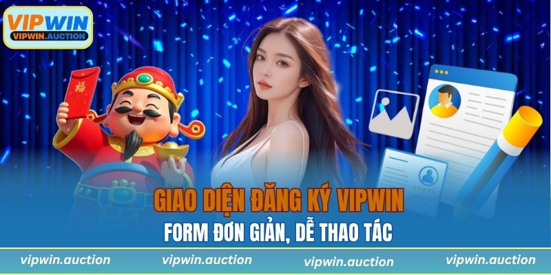 Giao diện đăng ký Vipwin trên thiết bị di động với form đơn giản, dễ thao tác